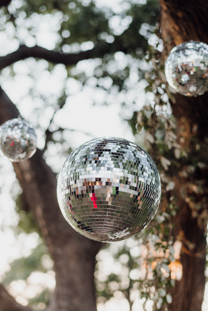 Disco Balls at Wedding